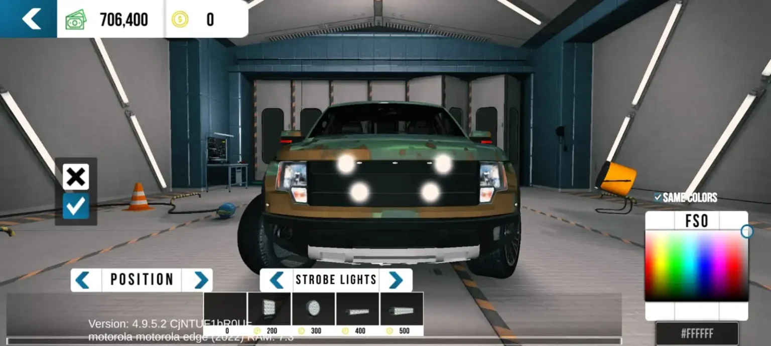 Otopark Cok Oyunculu Araba Yukseltme Strobe Isiklar Modifikasyon